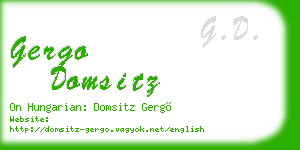 gergo domsitz business card